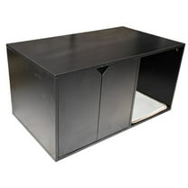 ZephyPaws Cat Litter Box Furniture Hidden with Cat Scratch Pad,Decorative Farmhouse,Wooden Hidden Litter Box,Cat House Litter Box Furniture,Litter Box Cabinet Black