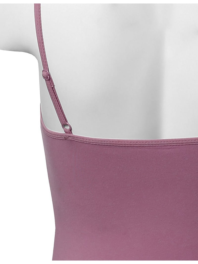 Womens Long Cami With Built in Shelf Bra Layering Spaghetti Strap Tank Top Womens Long Cami With Built in Shelf Bra Layering Spaghetti Strap Tank Top