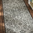 thumbnail image 3 of SAFAVIEH Beach House Kestrel Medallion Indoor/Outdoor Runner Rug, Light Grey/Charcoal, 2'2" x 10', 3 of 6