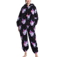 thumbnail image 2 of Fuzzy One Piece Pajamas, Stylish Soft Warm Pajamas Jumpsuit  For Lady For Home, 2 of 5