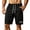 Black, variant on Mgmyaa Men's Relaxed Fit Drawstring Shorts with Exterior Pockets Elastic Waist Solid Color for Summer Casual Sports