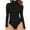 30Black, variant on Women's Mock Turtle Neck Long Sleeve Tops Bodysuit Jumpsuit