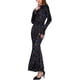 thumbnail image 4 of Vestido Maxi de Lentejuelas para Mujeres INSPIRE CHIC, Cuello Redondo de Terciopelo, Manga Larga, Vestido de Cóctel de Cuerpo Ajustado XL Negro, 4 of 6