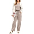thumbnail image 2 of UVN Womens Pajama Sets Long Sleeve Tops and Pants 2 Piece Outfits Fall Casual Sleepwear Nightwear Soft Pjs Lounge Sets, 2 of 9