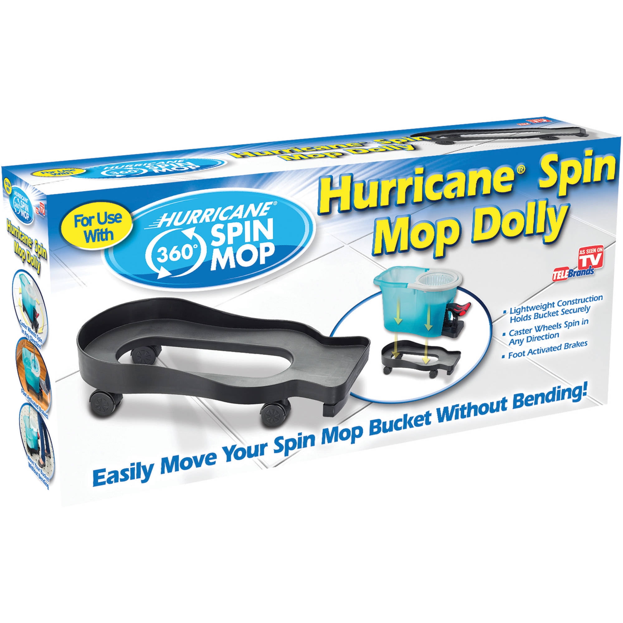 As Seen on TV Hurricane 360 Spin Mop Dolly, Black - Walmart.com.