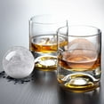 thumbnail image 2 of Ice Ball Maker, Reusable 2.5 Inch Ice Cube Trays, Easy Release Silicone Round Ice Sphere Tray with Lids & Funnel for Whiskey, Cocktails & Bourbon, 2 of 5