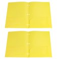 thumbnail image 2 of Carpetas de plástico de alta resistencia con bolsillos en pack de 2, carpetas tamaño carta para documentos, material de oficina y escolar con bolsillo para tarjetas de visita, 2 of 8