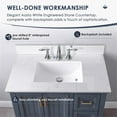 thumbnail image 3 of Isla 36" Marble Countertop Single Vanity w/Mirror - Classic Blue, 3 of 10