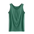 thumbnail image 6 of Tiqkatyck Tank Tops for Women Trendy Women's Spring and Summer Camisole Loose Pleated Sleeveless Top Sleeveless Basic Shirt Sleeveless Tunic Tops Summer Tops for Women Green XXXXXL, 6 of 6