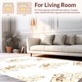 thumbnail image 2 of ODIKA 5'x7' Machine Washable Non-Slip Area Rug, Elegant Brushstroke Artisan Luxury High Traffic Rug with Pad, Beige, 500515, 2 of 8