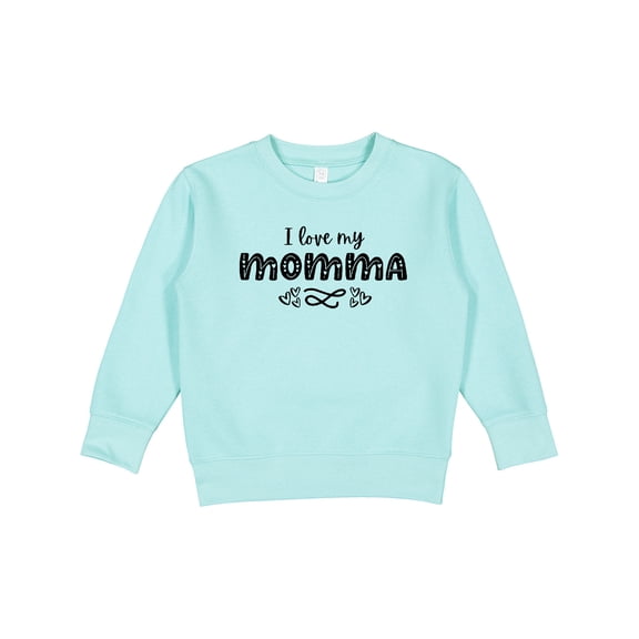 Inktastic I Love My Momma with Hearts Toddler Sweatshirt