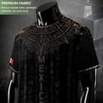 thumbnail image 3 of Mexico Soccer Jersey - Mexico Aztec Mayan Calendar for 2026 Soccer Game Fans, Mexico Team Soccer Jersey for Men Black 3XL, 3 of 11