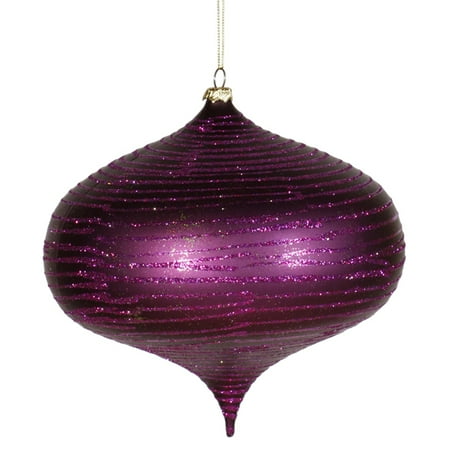 plum matte glitter stripes shatterproof christmas onion plum matte glitter stripes shatterproof christmas onion