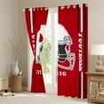 thumbnail image 3 of Erosebridal Rugby City Silhouette Curtains and Drapes(38x45),Football Sports Theme Blackout Curtains for Bedroom,Atlanta Curtains Pack of 2(38x45) For Teens,Ultra Soft Bedroom Decor, 3 of 6