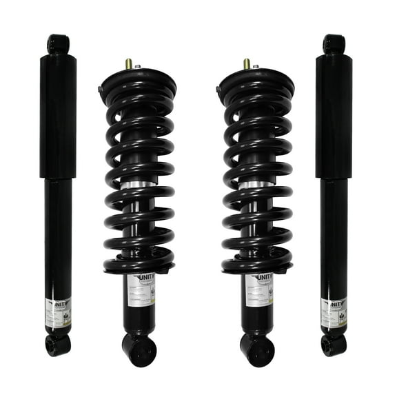 Unity 4-11290-255410-001 Front and Rear 4 Wheel Complete Strut Assembly with Gas Shock Kit 2009-2012 Suzuki Equator