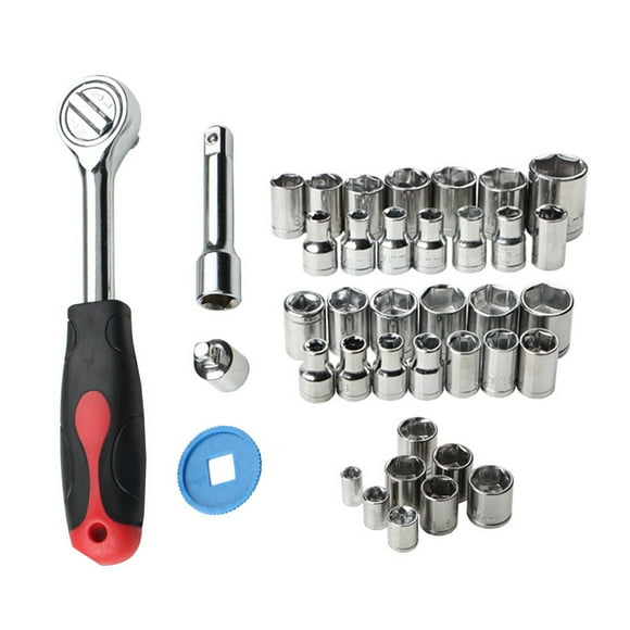 Amdohai 40-Piece Socket Set Metric with 3/8 Ratchet for Home Car Automobile Bike Mechanic Projects Repair