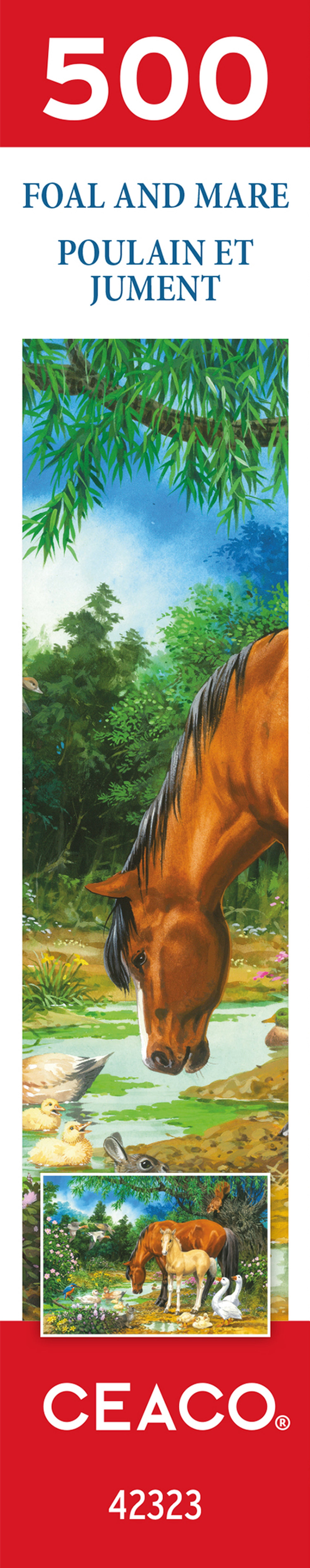 Ceaco John Francis Foal and Mare 500-Piece Interlocking Jigsaw Puzzle for Adults Ages 14+