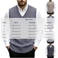 thumbnail image 3 of Atogsazn Mens V Neck Knitted Sweater Casual Sleeveless Vest Pullover Fall Winter Tank Tops Outerwear Dark Gray XL Fashion, 3 of 5