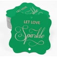 thumbnail image 2 of Inkdotpot Real Rose Gold Foil Let Love Sparkle Wedding Tags Favor Bracket Shape Hang Pack Of 100 Paper Tags, 2 of 7