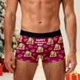 thumbnail image 4 of KHONTS Valentine's Day Personalized Boxers for Men Custom Face Underwear with Picture Boyfriend Customized Boxer Briefs Purple L, 4 of 9