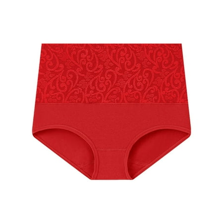 Women Underwear High Waist Cotton Briefs Ladies Panties Tummy Control Panty Full Coverage Underpants