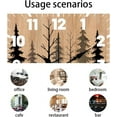 thumbnail image 3 of 12inch Bear Wall Clock Silent Non-Ticking Clocks Forest Wildlife Wall Clocks Battery Operated Rustic Farmhouse Clock for Home Decor Living Room Kitchen Office colorful, 3 of 9