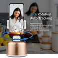 thumbnail image 3 of Smart Tracking Holder Live Stream Auto Face Object Tracking Selfie Stick 360 Rotation Following Vlog Shooting Smartphone Camera Mount Cell Phone Holder for iPhone Android Phones (Gold), 3 of 7