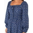 thumbnail image 5 of Celebrity Pink Women’s and Women’s Plus Floral Print Babydoll Dress with Long Sleeves, Sizes XS-4X, 5 of 5