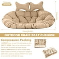 thumbnail image 4 of Lovote Double Swing Chair Cushion Egg Chair Cushion Waterproof and Thick Outdoor Hanging Seat Cushion for Garden Washable and Comfortable (Chair not Included), 4 of 6