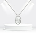 thumbnail image 2 of Auory Dual Heart White Gold Plated Pendant with Sparkling Moissanite Studded Stones for Women, 2 of 8