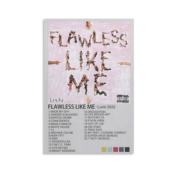Lucki FLAWLESS LIKE ME Canvas Poster Bedroom Decoration Landscape Office Valentine's Birthday Gift