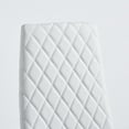 thumbnail image 2 of Modern Dining Chair Fireproof Leather Sprayed Metal Pipe Diamond Grid Pattern Restaurant Home Conference Chair Set (6 packs) white,White, 2 of 7