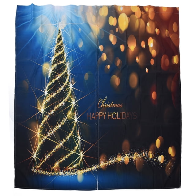 Cortina navideña con impresión digital 3D Feliz Navidad Cortina exterior para porche o balcón Decoración navideña 150x166cm Navidad 10