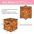 thumbnail image 2 of RATGDN Collapsible Fabric Cube Storage Bin with Double Handles for Living Room Bedroom Office Black - Orange Cute Leaf Green, 2 of 7