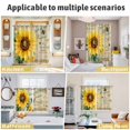thumbnail image 5 of Vintage Sunflower Kitchen Curtains Window Panels, Pastoral Floral Retro Art Watercolor Insulated Window Treatment Curtain, Grommet Curtains for Bedroom/Living Room/Bathroom, 2 Piece 42"Wx45"L, 5 of 8