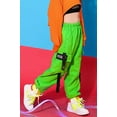 thumbnail image 3 of Rolanko Girls Cargo Pants for Kids Loose Streetwear Hip Hop Dance, 3 of 6