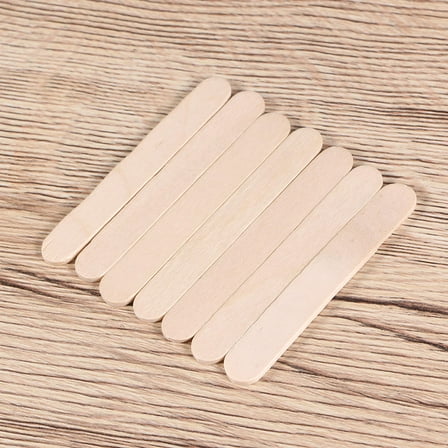 TEHAUX 50Pcs Ice Cream Sticks Wooden Sticks for Kids Popsicle Stick Building and Learning Colors