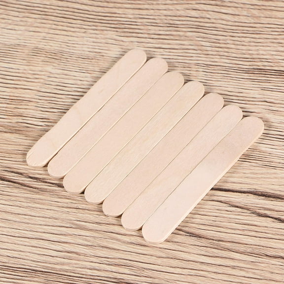 TEHAUX 50Pcs Ice Cream Sticks Wooden Sticks for Kids Popsicle Stick Building and Learning Colors