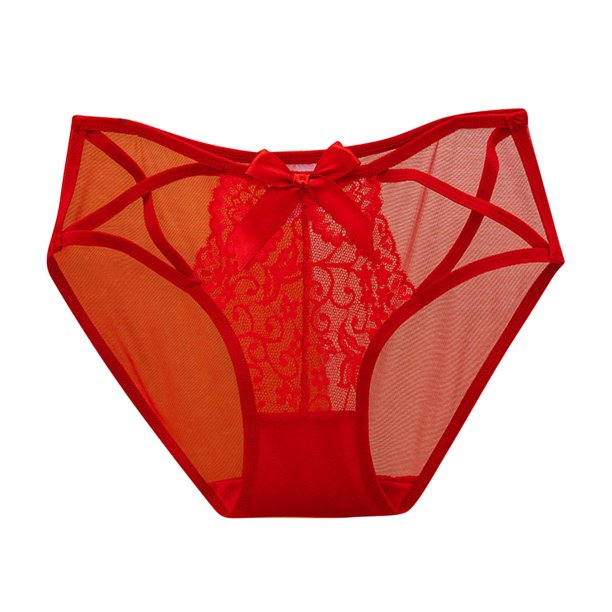 Gibobby Calzoncillos de encaje para mujer sexys Ropa interior para mujer, bragas de encaje , tiro bajo, , sin excavación, transpirable y bragas(Rosa,XL)
