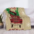 thumbnail image 3 of Goofa Christmas Vintage Red Truck Pattern Fleece Throw Blanket for Couch, Soft Checkered Flannel Blanket for Sofa, Warm Cozy Decorative Blanket Fall Decor Gift-60"x50", 3 of 6