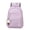 Light Purple, variant on Fashion Minimalist Solid PU Leather Backpack with Star Pendant, Multi-Pocket Student School Bag for Commute & Travel, Ideal Back to School Birthday Gift
