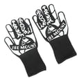 thumbnail image 4 of Guantes resistentes a altas temperaturas de 800  degreeC/1472  degreeF, aislamiento de llama, antiescaldado, ignífugos, antideslizantes, para horno, para rizador, Soledad  guantes de barbacoa, 4 of 10