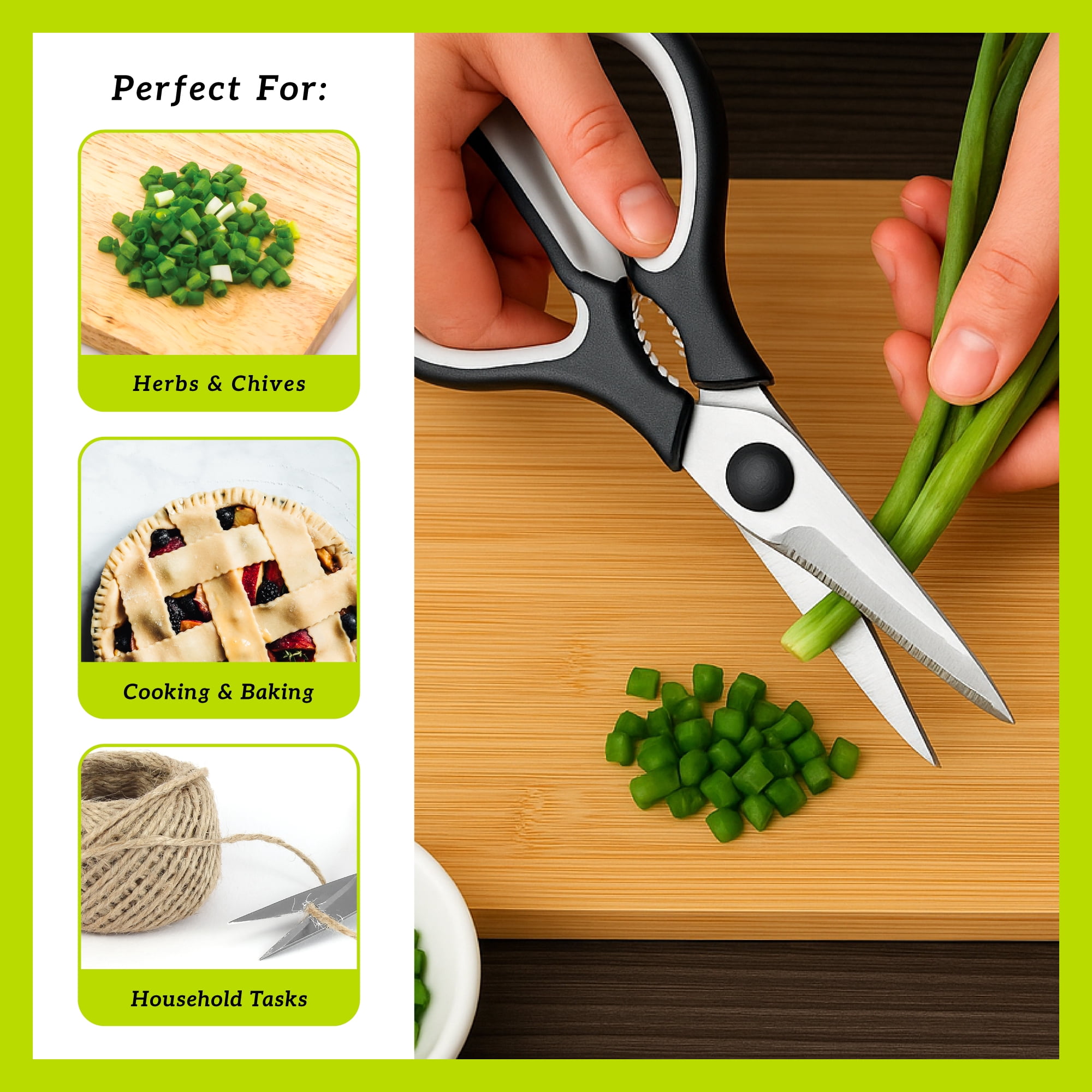 Gourmet Club Non-Slip Kitchen Shears with Sheath and Built-in Nutcracker