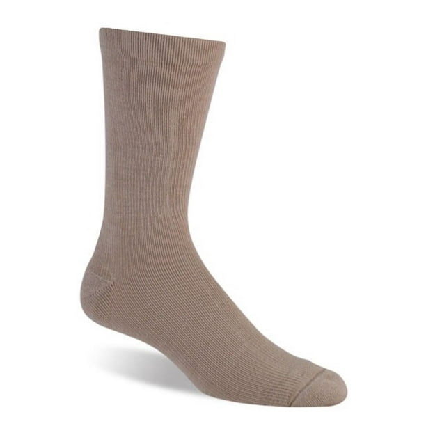 World's Softest Socks Support Fit Crew Khaki Extra Large