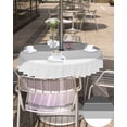 thumbnail image 5 of nqOlkjepod Black Grey Striped Outdoor Tablecloth with Umbrella Hole & Zipper, Farmhouse Modern Round Table Cover 54 Inch, Dining Waterproof Table Cloth Protector for Patio/Party/Picnic, 5 of 7