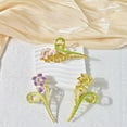 thumbnail image 3 of 3-Piece Floral Metal Hair Clips, Lily Flower Hair Claw for Thin/Medium Thick Hair Claws, Elegant Barrettes Strong Hold Hair Clamps Non Slip Cute Hair Catch Clip Accessories (3-Color Lily), 3 of 14