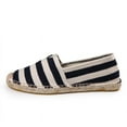 thumbnail image 5 of NOKIO Women's Slip on Shoes Canvas Sneakers Loafers Non Slip Shoes Low Top Casual Shoes Ladies Fashion And Leisure Vintage Two Tone Stripe Hand Stitching Espadrilles Canvas Shoes, 5 of 7
