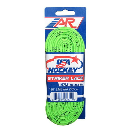 A&r Striker Ice Hockey Waxed Skate Laces Pro Style Heavy Duty Lace Lime 120