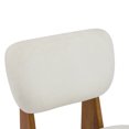 thumbnail image 6 of Leumius Set of 2 Modern Lounge Chair with Polyester Upholstery, Sturdy Wood Base With Walnut Finish, Minimalist and Stylish Accent Seating for Living Room Bedroom Office Beige+Natural, 6 of 8