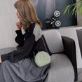 thumbnail image 4 of Bolso bandolera redondo con bordado de flores para mujer, bolso de hombro con cadena, 4 of 5